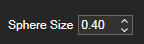 Spherical indicator size control