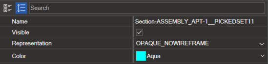 Properties panel showing editing fields for a selected entity